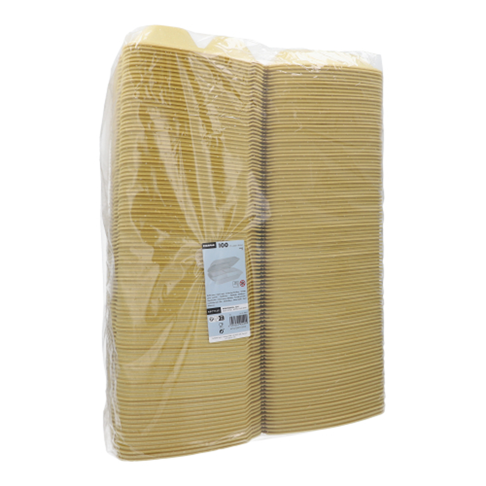 Papstar Menüboxen mit Klappdeckel, XPS 3-geteilt 7,5 cm x 24,3 cm x 20,8 cm gold