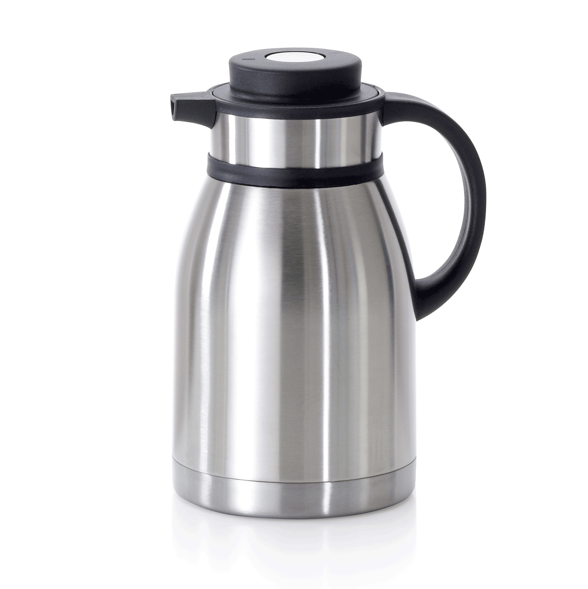 WAS Isolierkanne, 2 ltr., Ø 14 cm, Höhe 25,5 cm, doppelwandig, Chromnickelstahl