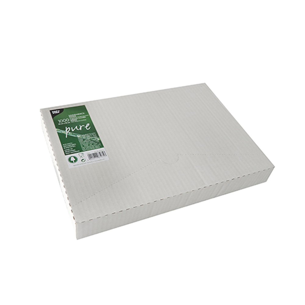Papstar Blatt Sahneabdeckpapier 32 cm x 22 cm weiss mit Palmwachsbeschichtung