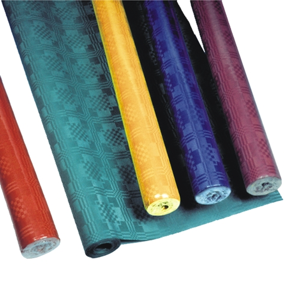 Papstar Papiertischtuch mit Damastprägung 8 m x 1,2 m farbig sortiert