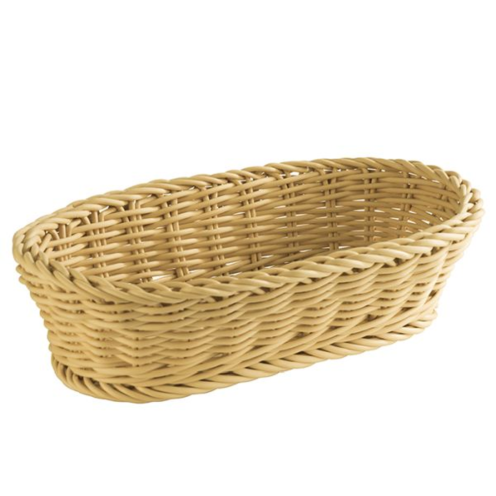 APS Baguette Korb, oval 28 x 16 cm, H: 8 cm , Polypropylen, beige