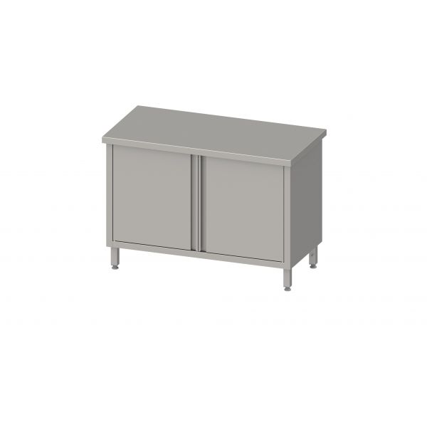 Stalgast Arbeitsschrank mit Flügeltüren, 900x700x850 mm, ohne Aufkantung, versch
