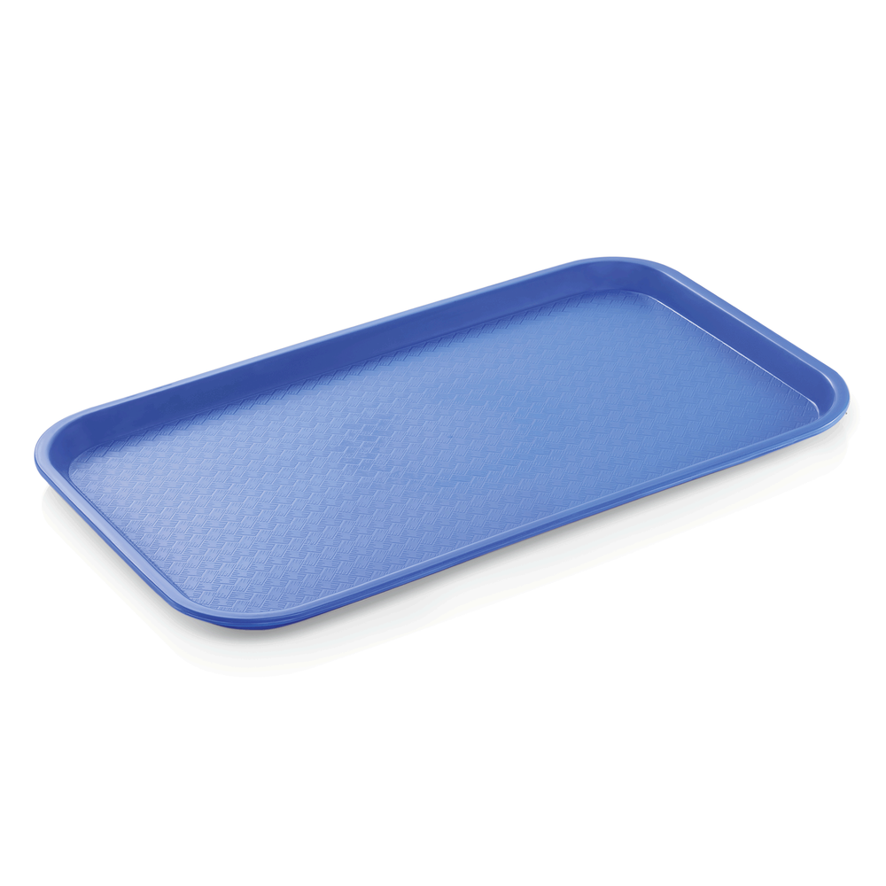 WAS Fast Food Tablett GN 1/1, 53 x 32,5 x 2 cm, blau Polypropylen