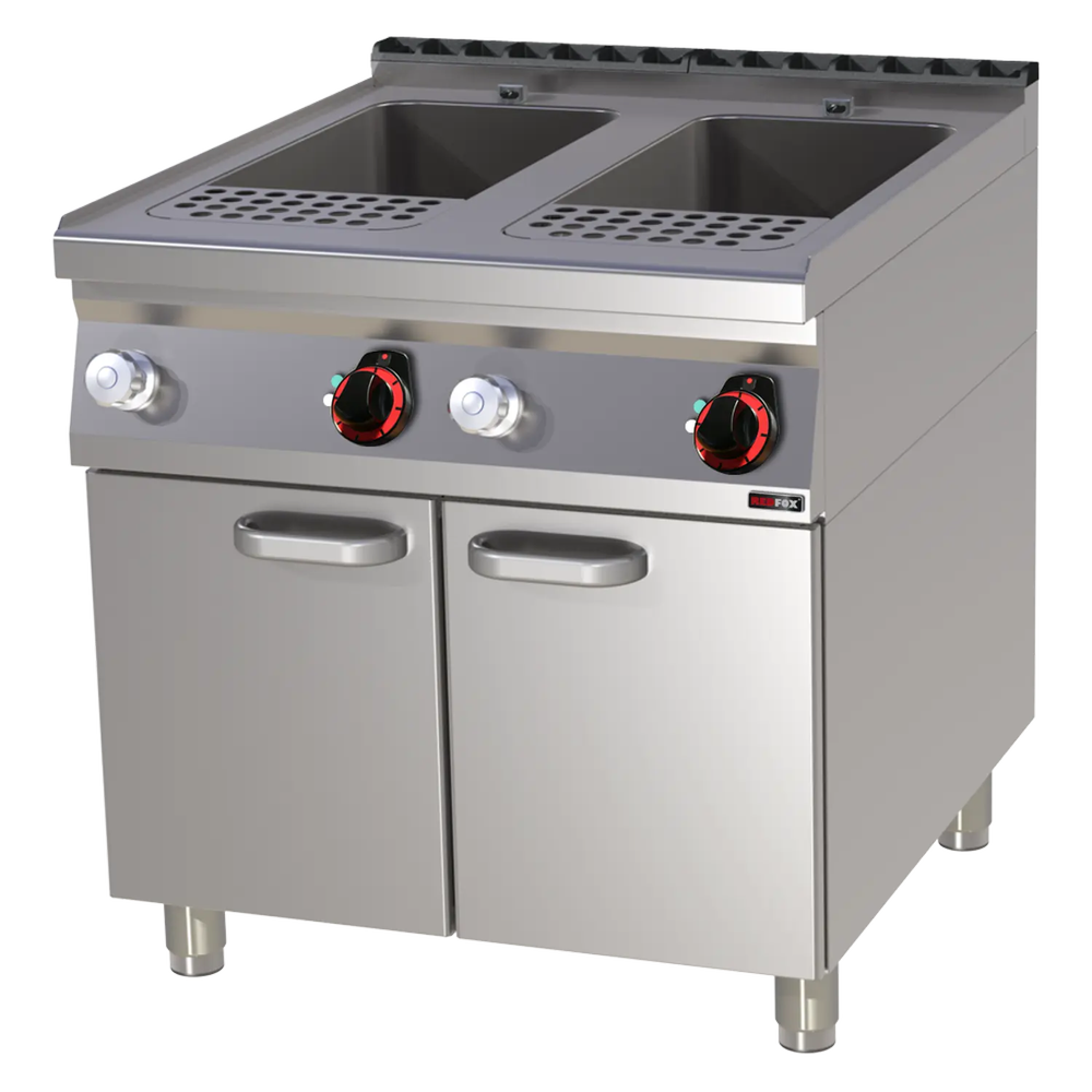RM Gastro Pastakocher elektrisch 33 + 33 l mit Unterbau 400 V / REDFOX - VT 90/8