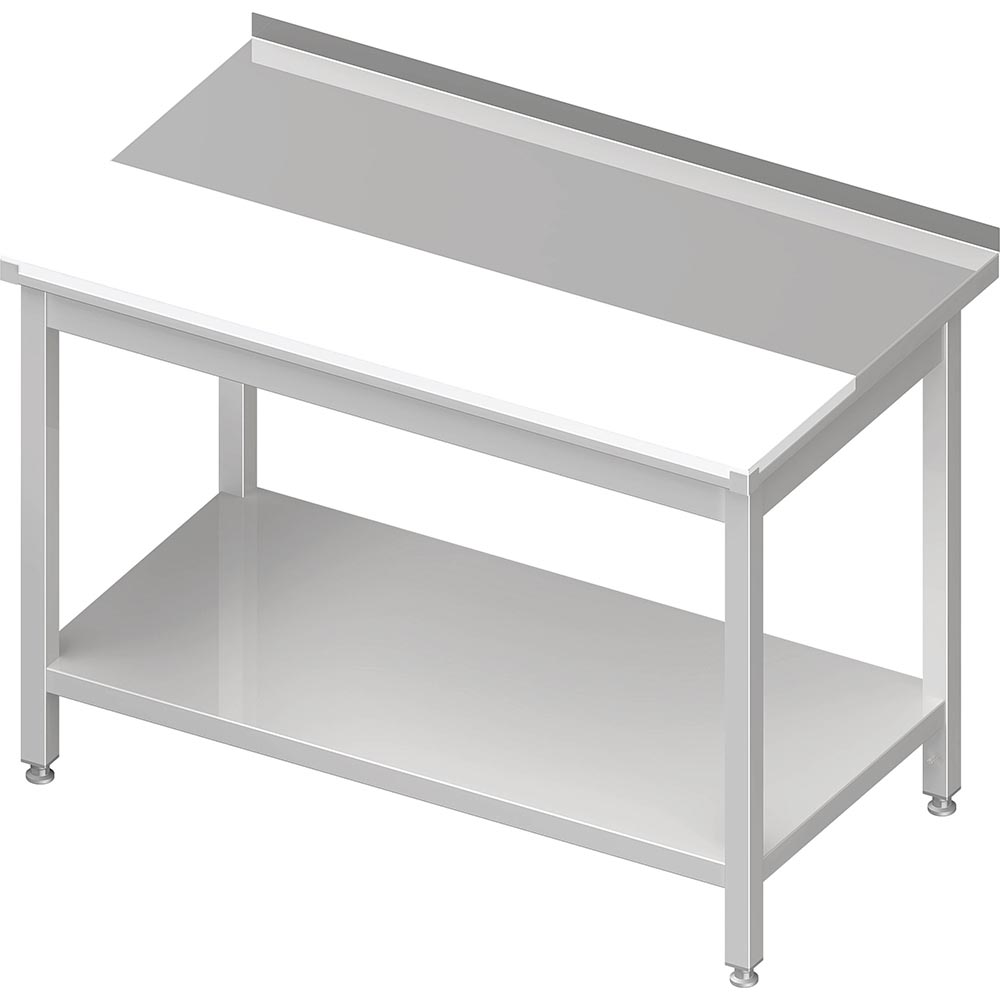 Stalgast Arbeitstisch mit Grundboden, 1400x600x850 mm, mit vertiefter PE-Schneid