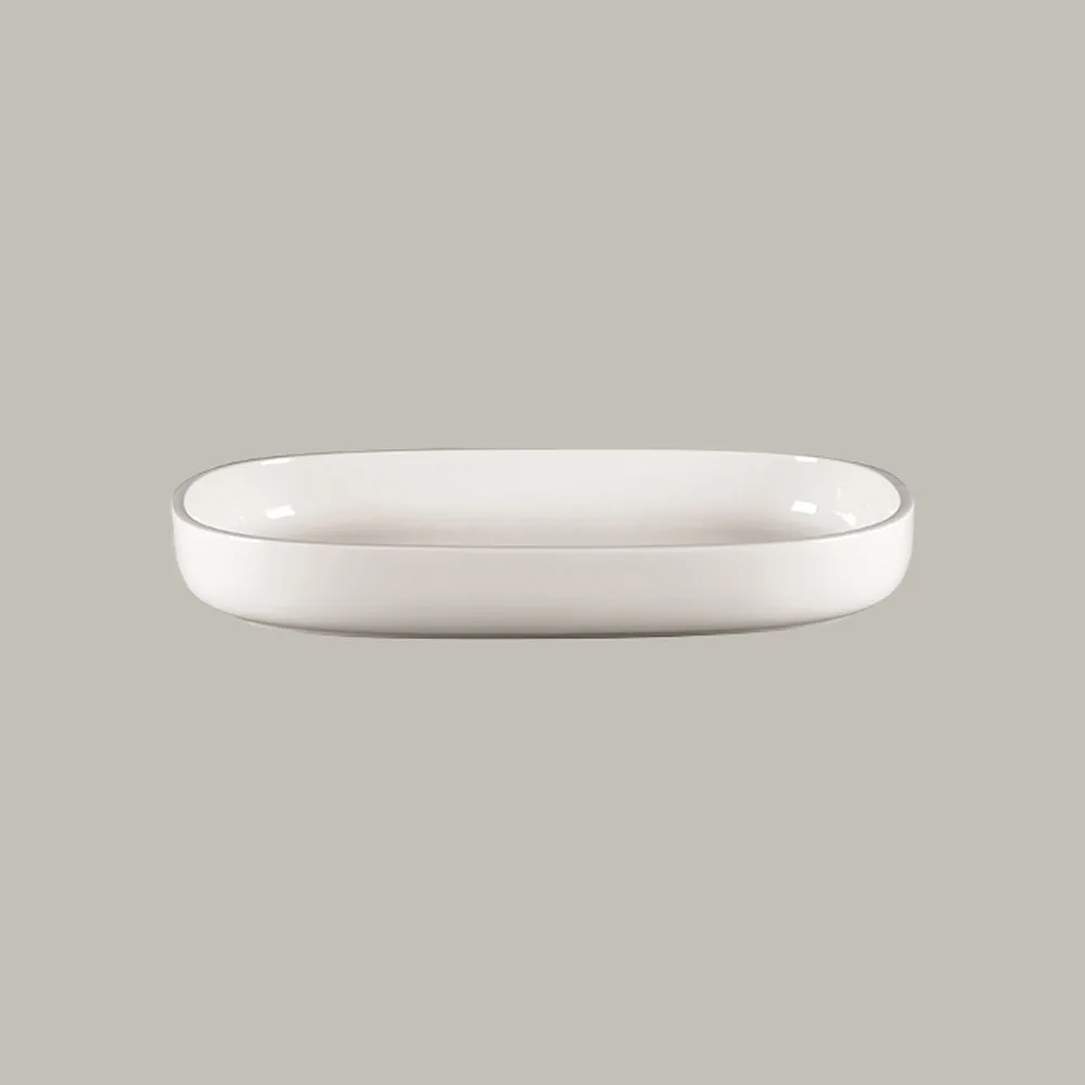 RAK Platte oval tief - white Serie: Ease L 33.2 cm / W 23.2 cm / Ht. 4.5 cm / C