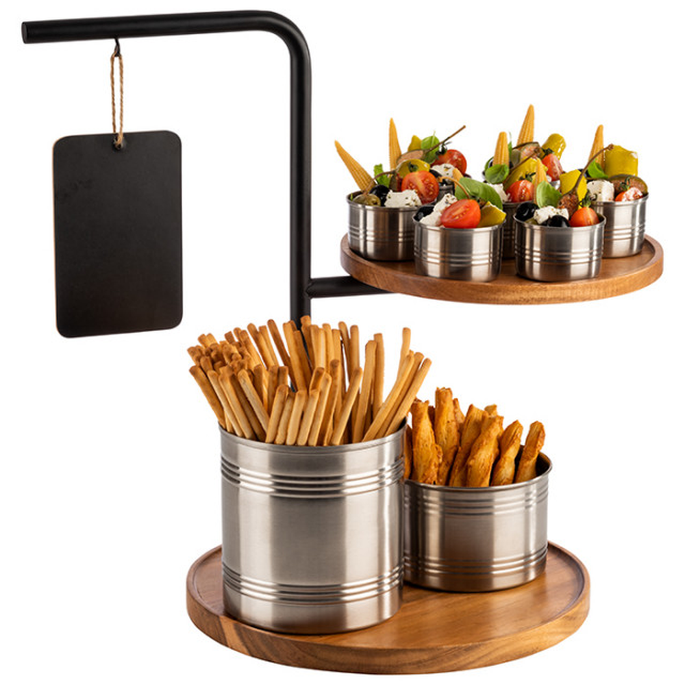 APS 2-stufige Etagère -IRON- 47 x 30 cm, H: 44 cm