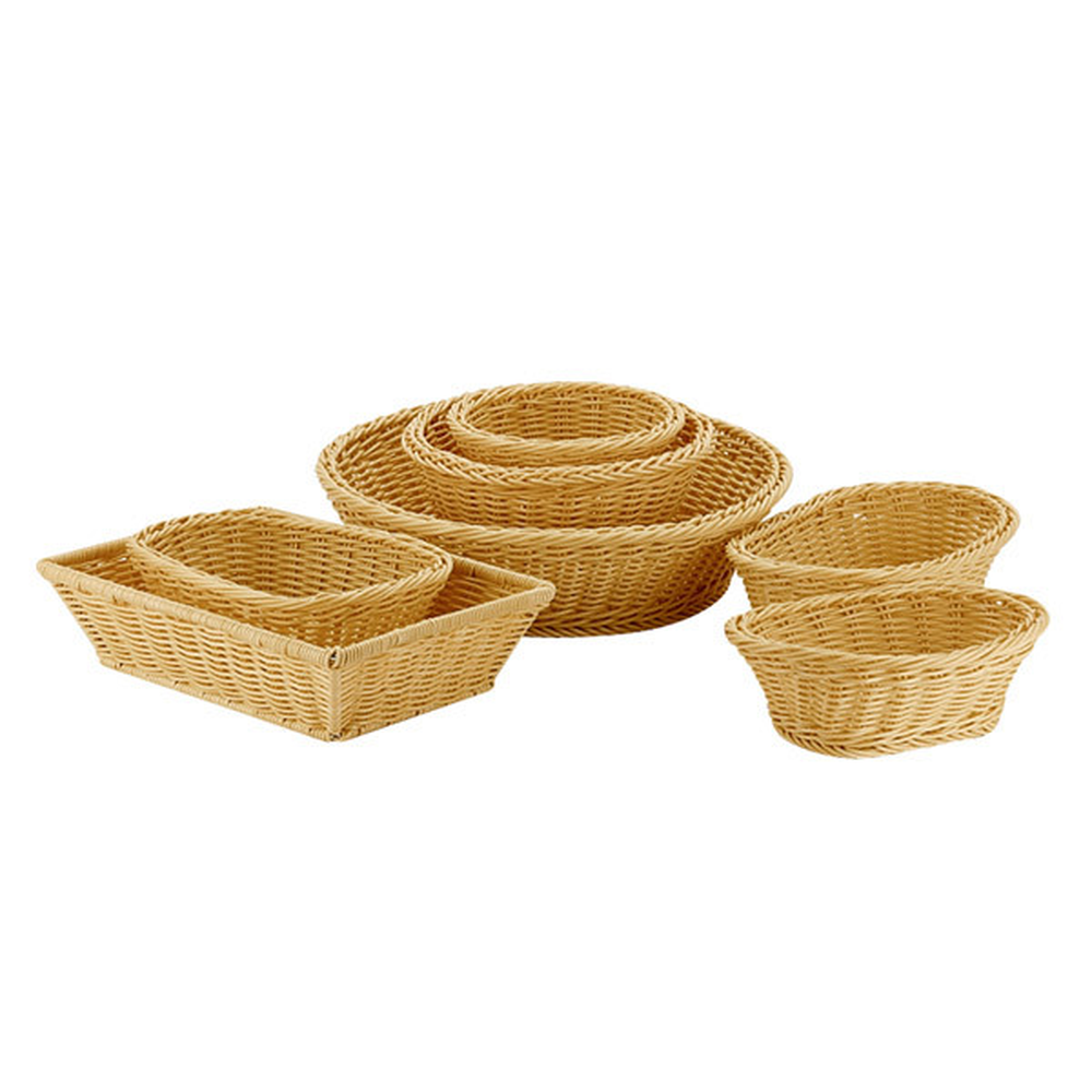 APS Tisch- und Buffetkorb, rund Ø 19 cm, H: 9,5 cm , Polypropylen, beige