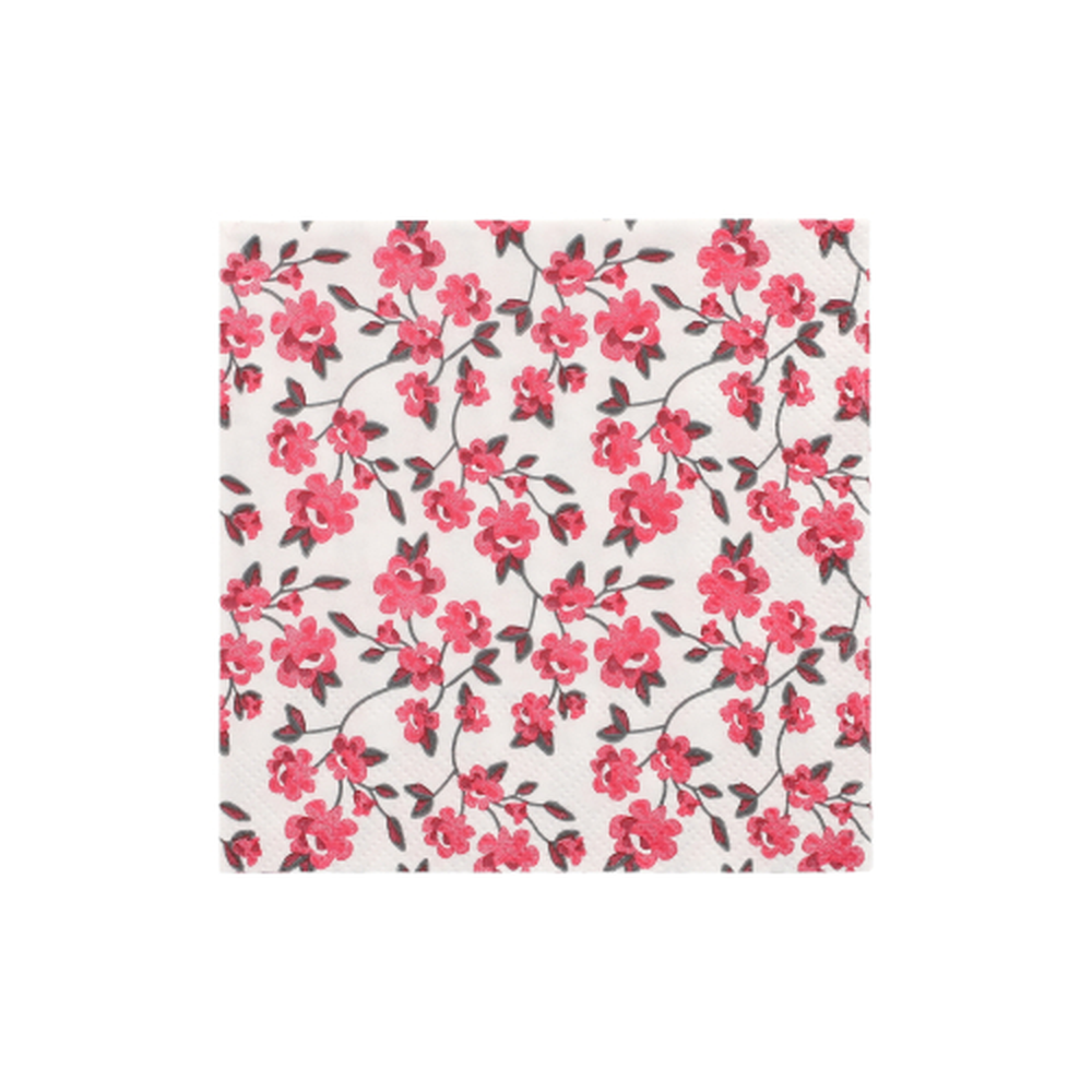 Papstar Servietten, 3-lagig 1/4-Falz 25 cm x 25 cm fuchsia "Milleflora"