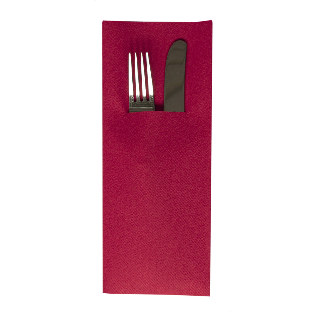 Mank Pocket-Napkins Basic rot 48 x 40 cm 1/8 Falz