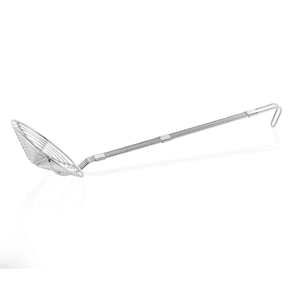 WAS Frittierlöffel mit Hakenstiel, Ø 16 cm, 41 cm, Chromnickelstahl