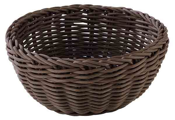 APS Korb, rund Ø 20 cm, H: 8 cm , Polypropylen, mokka