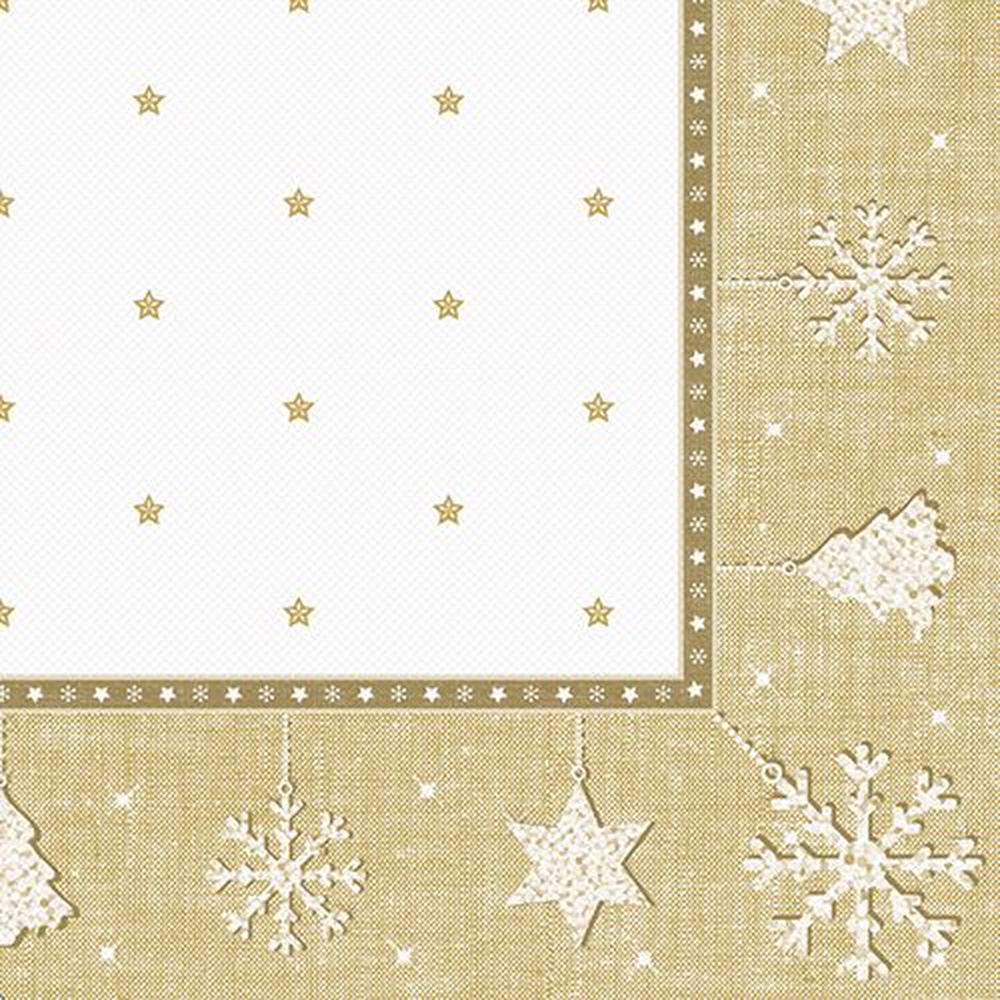 Papstar Servietten "ROYAL Collection" 1/4-Falz 40 cm x 40 cm gold "X-Mas"