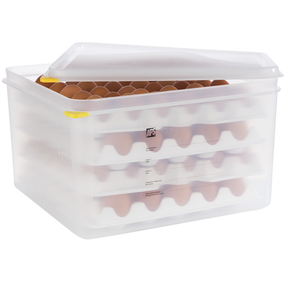 APS GN 2/3 Eier-Box 35,4 x 32,5 cm, H: 20 cm , Polypropylen (Box + Deckel),