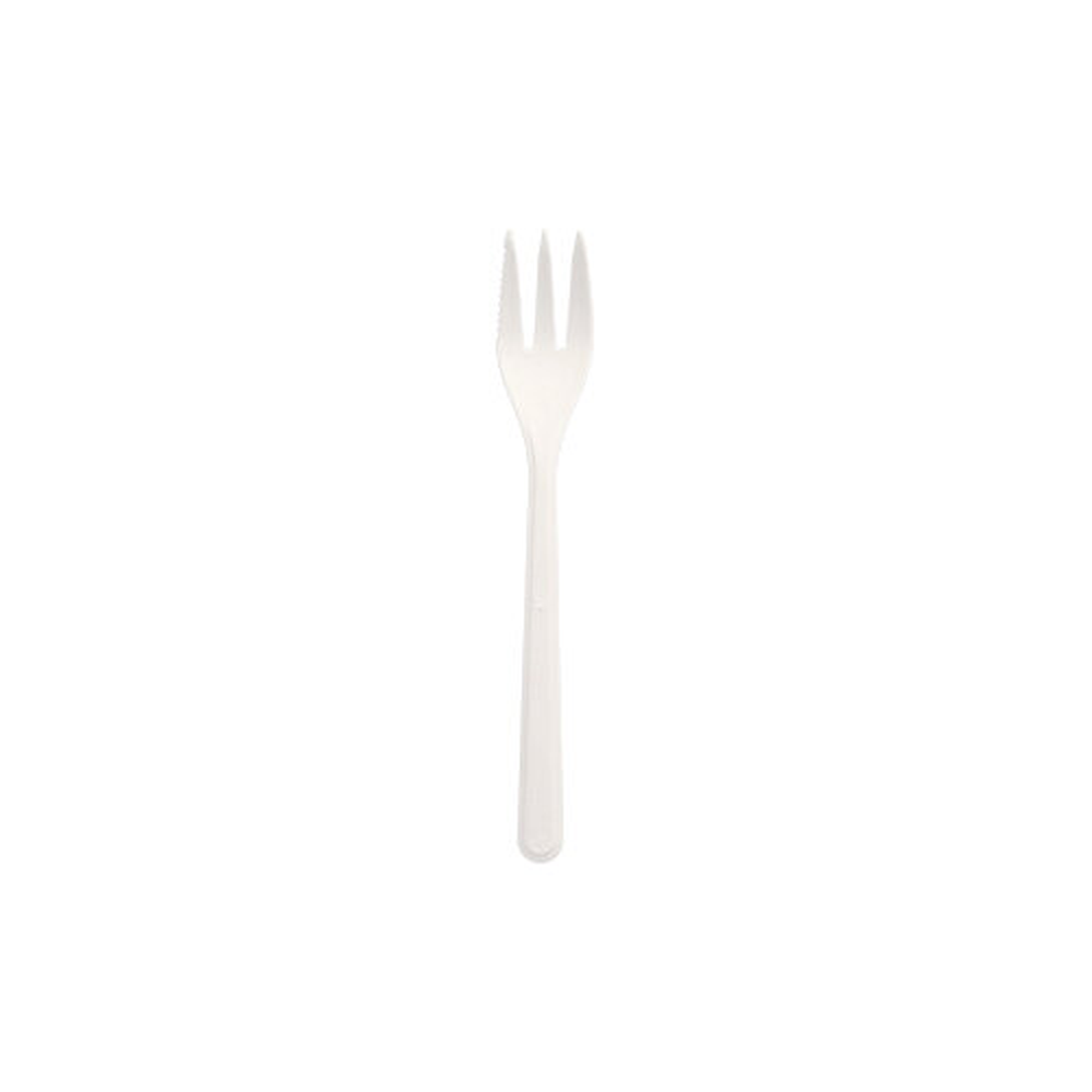 Papstar "Circulware" Mehrweg-Snackgabeln PP-MF 13 cm weiss extra stabil