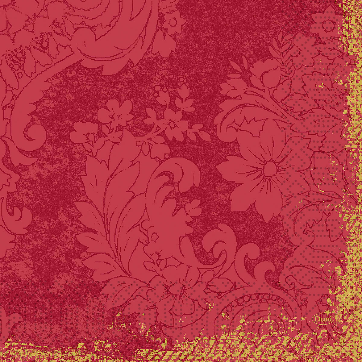 Duni Zelltuchservietten 33 x 33 cm 3-lagig 1/4 Falz Royal bordeaux