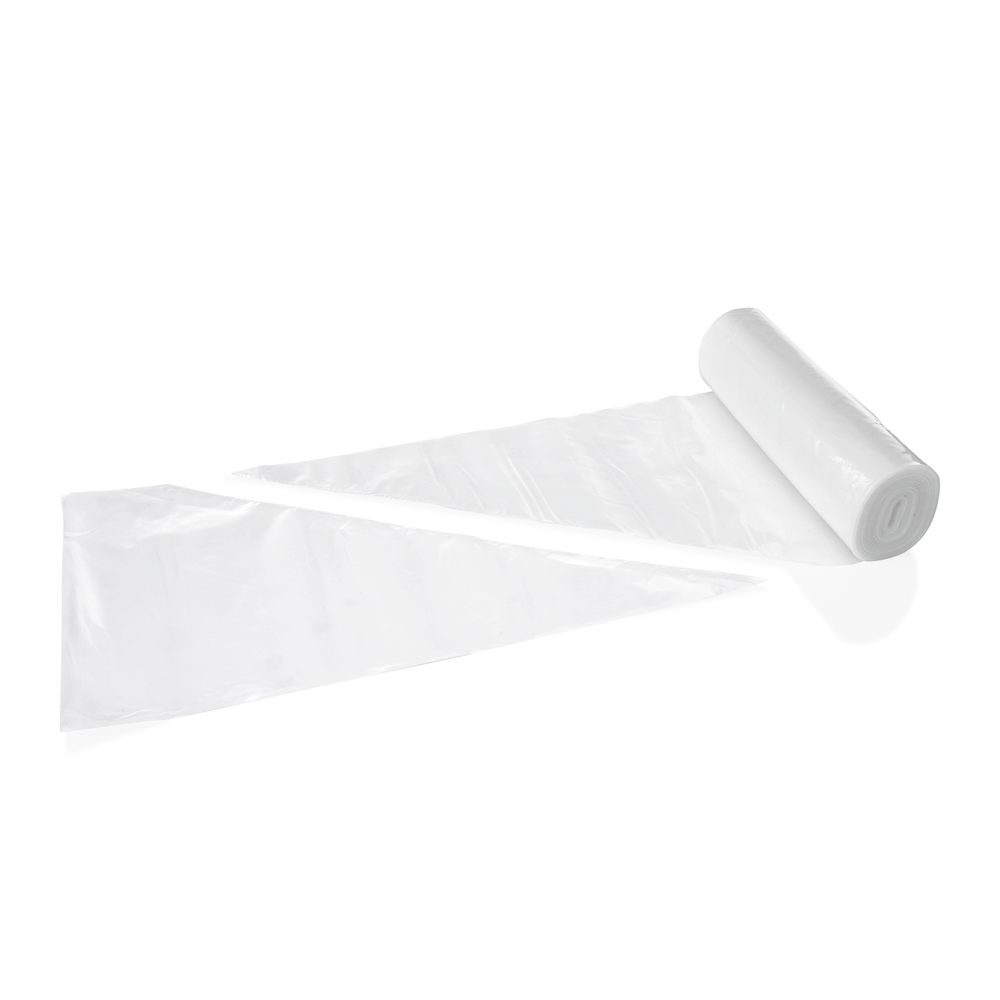 WAS Spritzbeutel Set, transparent, 100er Rolle, Polyethylen