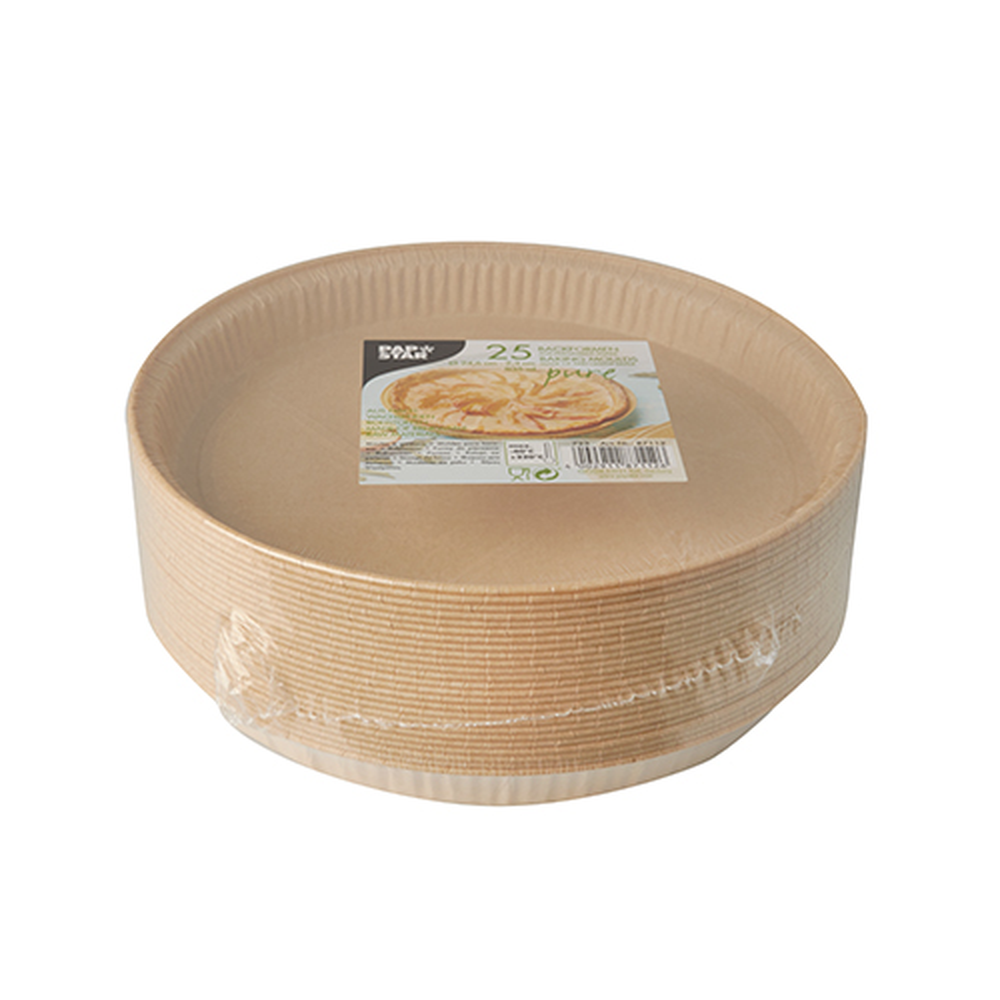 Papstar Backformen 835 ml Ø 24,6 cm · 2,3 cm braun