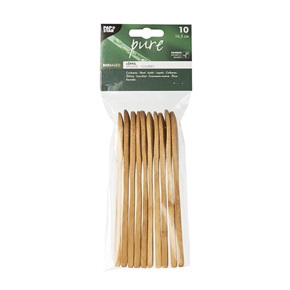 Papstar Löffel, Bambus "pure" 16,5 cm