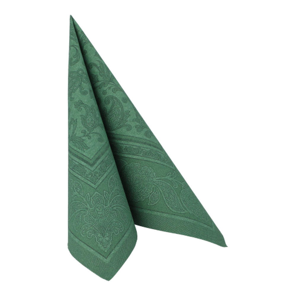 PAPSTAR Servietten ROYAL Collection 1/4-Falz 40 cm x 40 cm dunkelgrün Orn