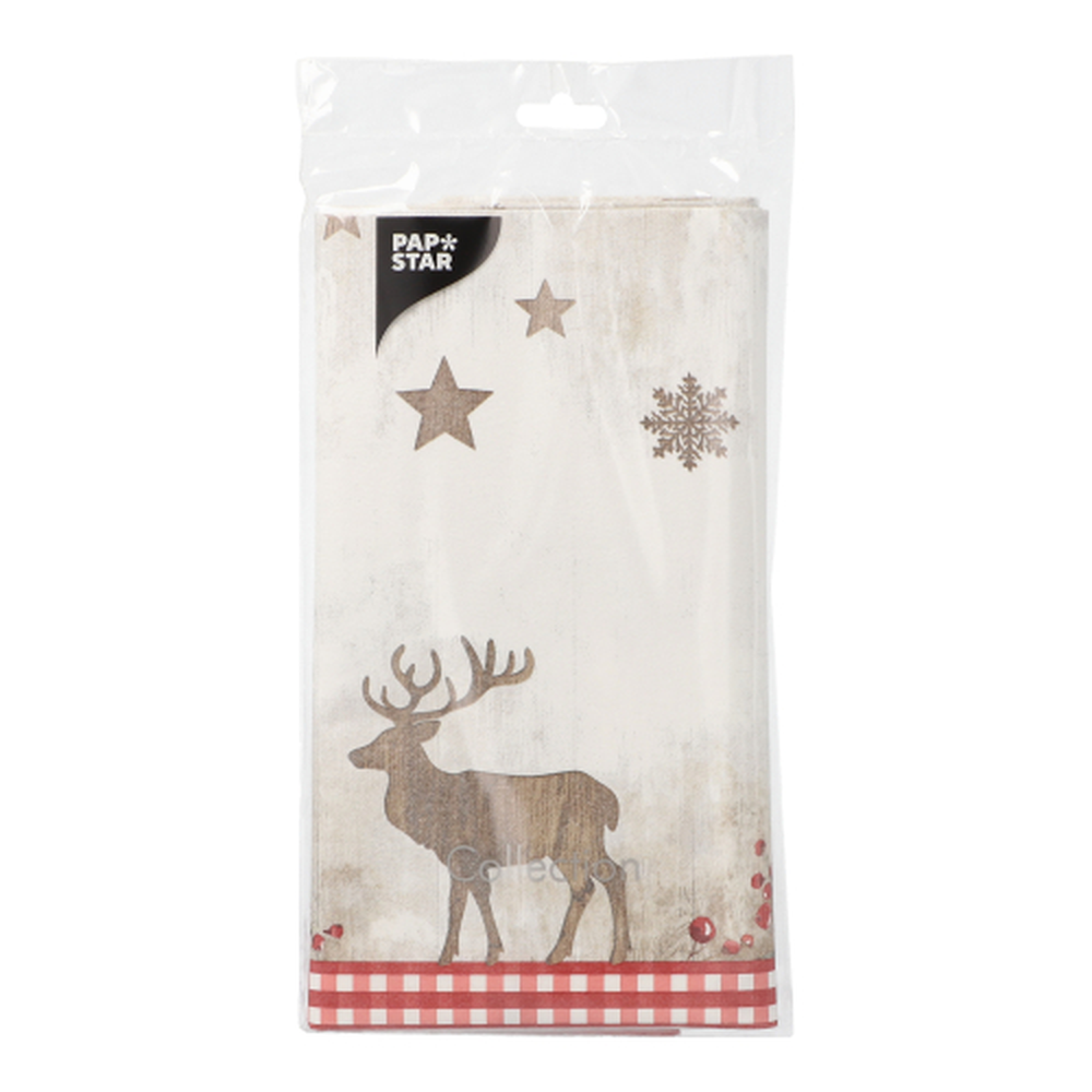 Papstar Tischdecke, stoffähnlich, Airlaid 120 cm x 180 cm "X-Mas Deer"