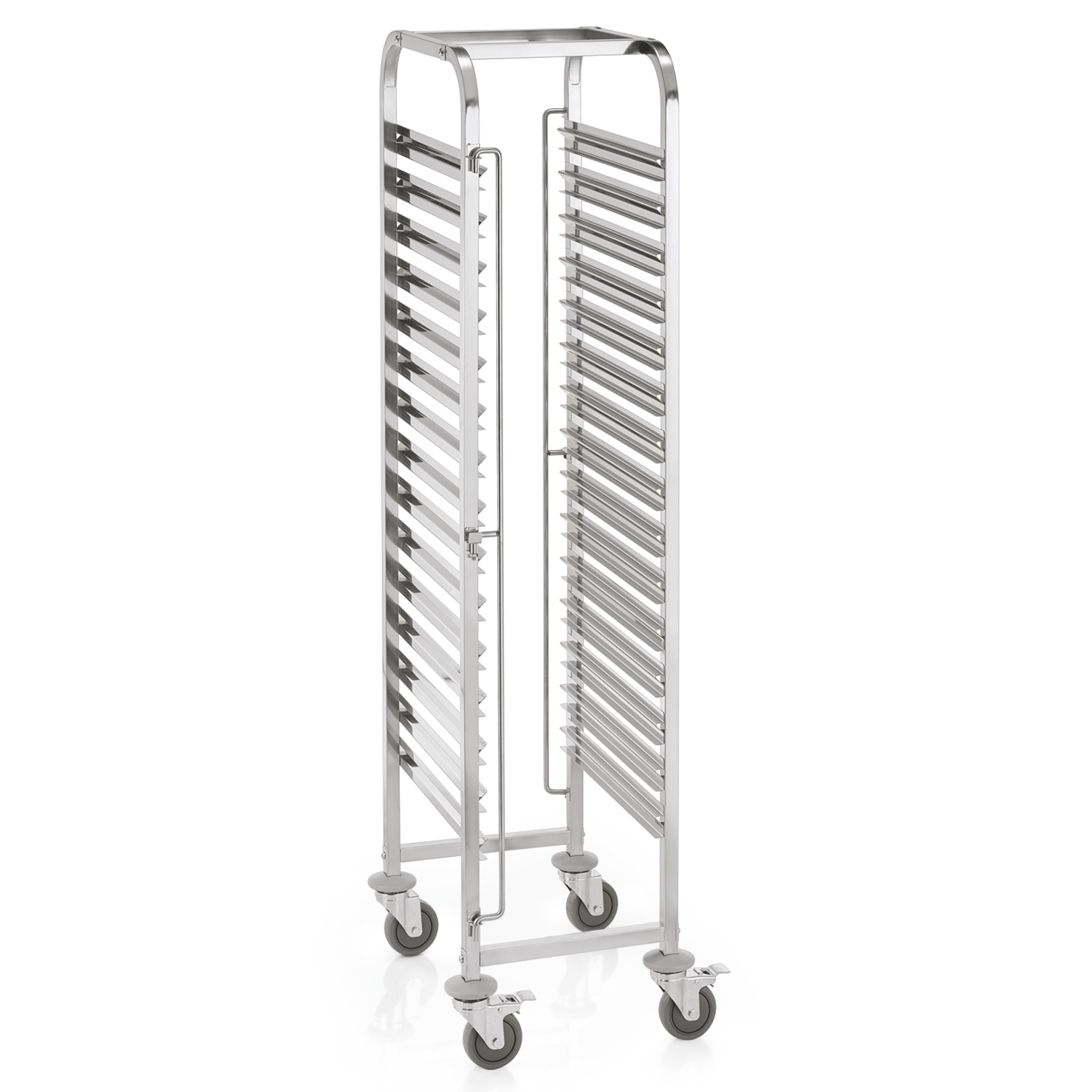 WAS Regalwagen CANTINA GN 1/1 für 15 Behälter/30 Tabletts, 55 x 38 x 171 cm, Chr