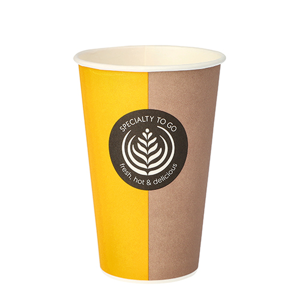Papstar Trinkbecher, Pappe "To Go" 0,3 l Ø 8 cm · 11,6 cm "Barista Time"