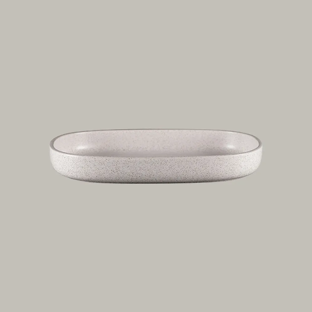 RAK Platte oval tief - clay Serie: Ease L 33.2 cm / W 23.2 cm / Ht. 4.5 cm / Co