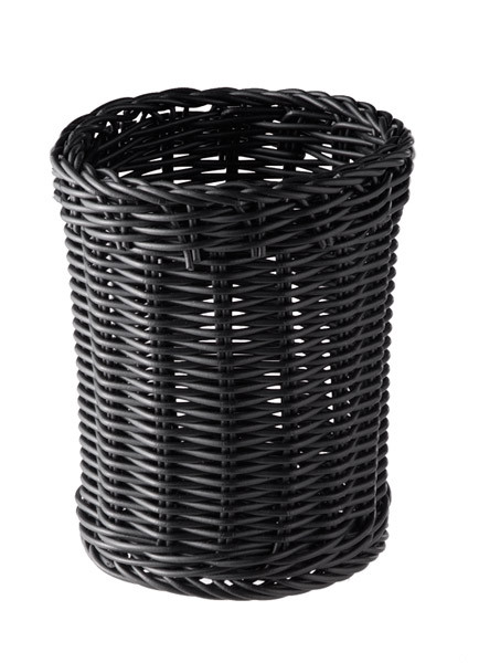 APS Besteck-Korb Ø 12 cm, H: 15 cm , Polypropylen, schwarz