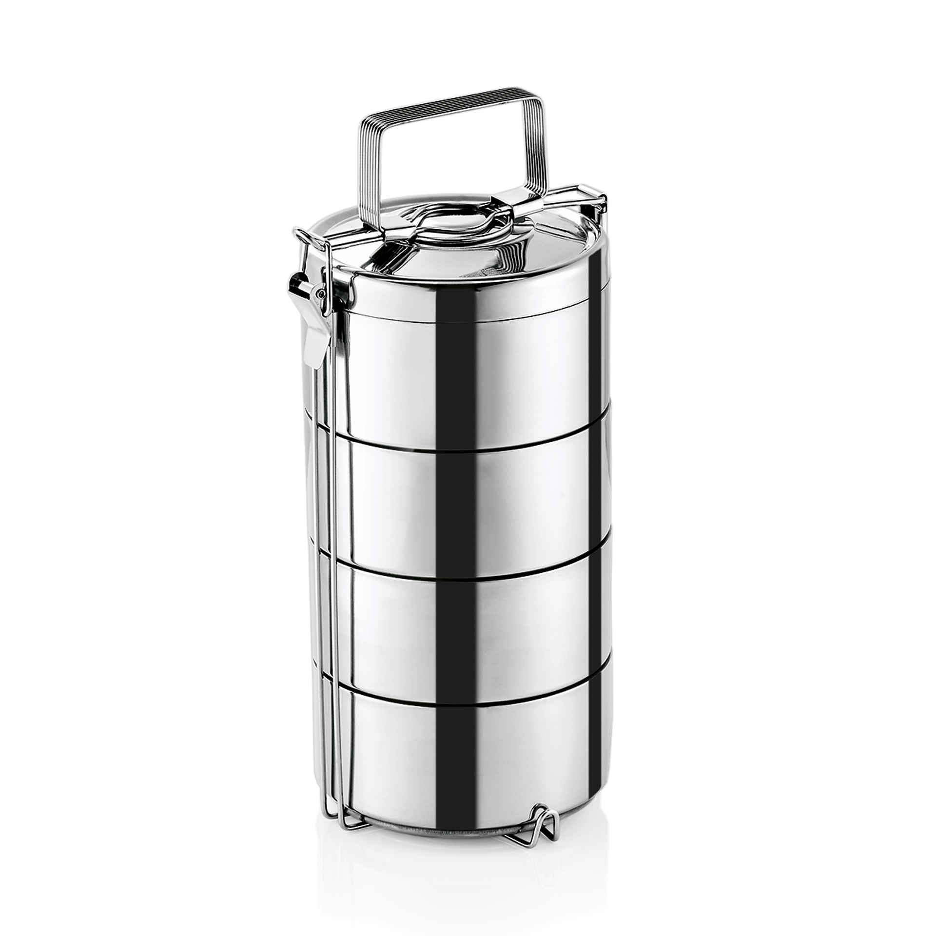 WAS Thermoetagentransportbehälter mit 3 Speiseeinsätzen á 0,6 ltr., Edelstahl