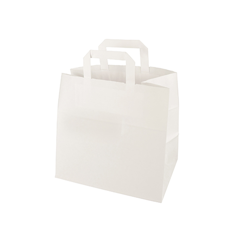 PAPSTAR Papier 25 cm x 26 cm x 17 cm weiss mit Tragegriff und Einz