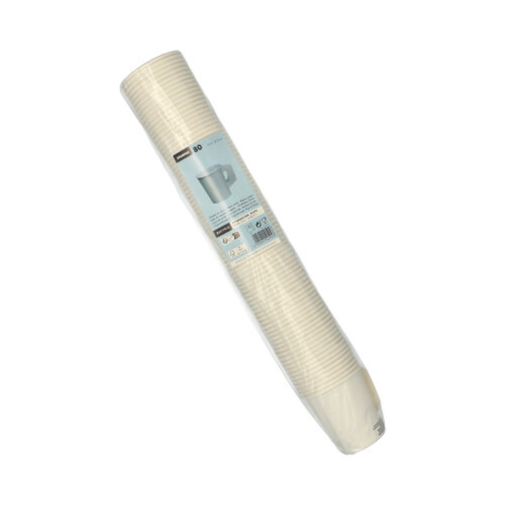 Papstar Trinkbecher mit Henkel, Pappe 0,18 l Ø 7,3 cm · 7,8 cm weiss