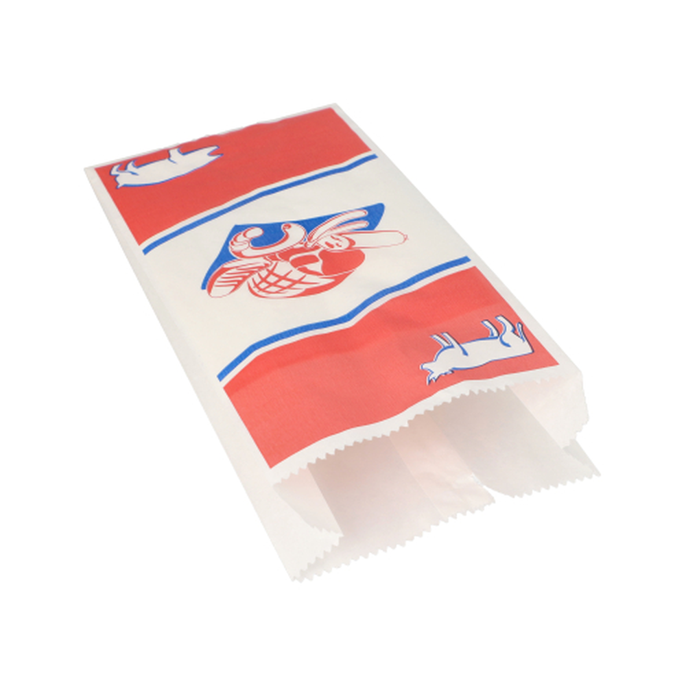 PAPSTAR Fleischerbeutel, Kraftpapier, gefädelt 28 cm x 14 cm x 6 cm weiss m