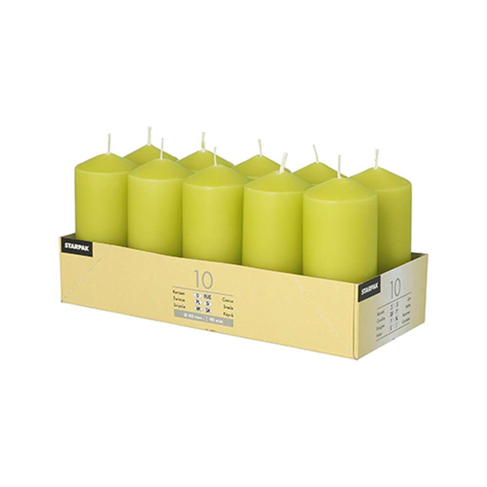 Papstar Stumpenkerzen Ø 40 mm · 90 mm kiwi