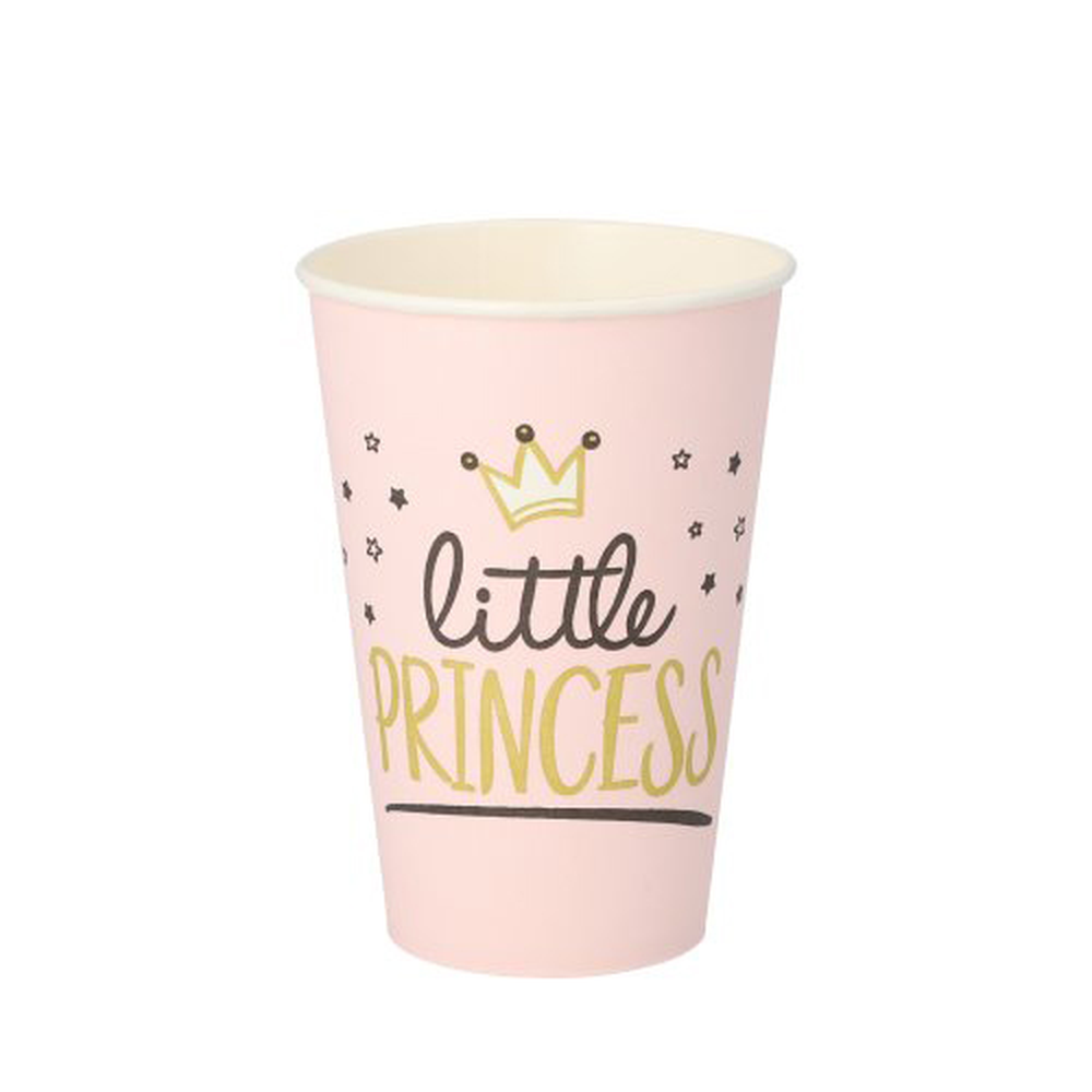 Papstar Trinkbecher, Pappe 0,2 l Ø 7 cm · 9,7 cm "Little Princess"
