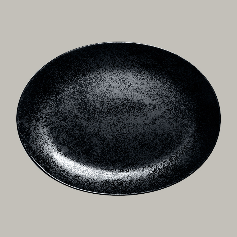 RAK Platte oval Serie: Karbon L 36 cm / W 27 cm / Ht. 3.5 cm