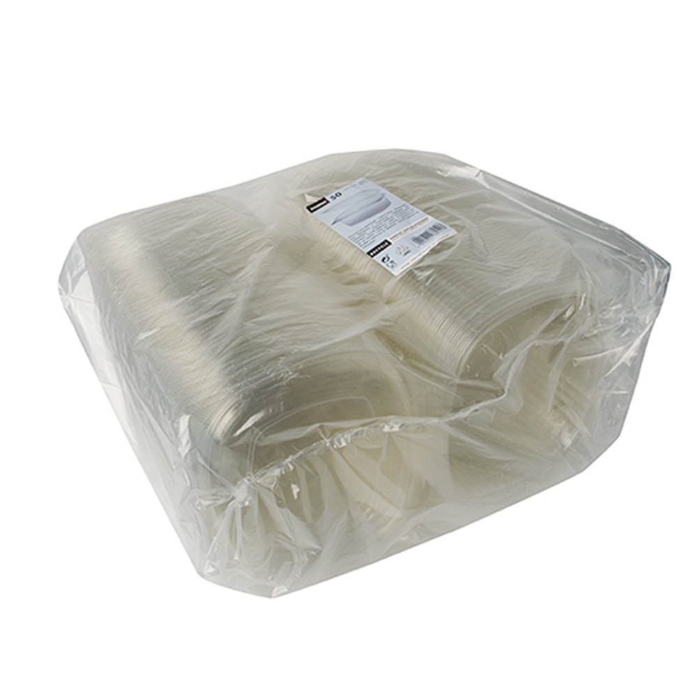 PAPSTAR Feinkost- und Salatschalen mit Klappdeckel, R-PET oval 1000 ml 6,6 cm
