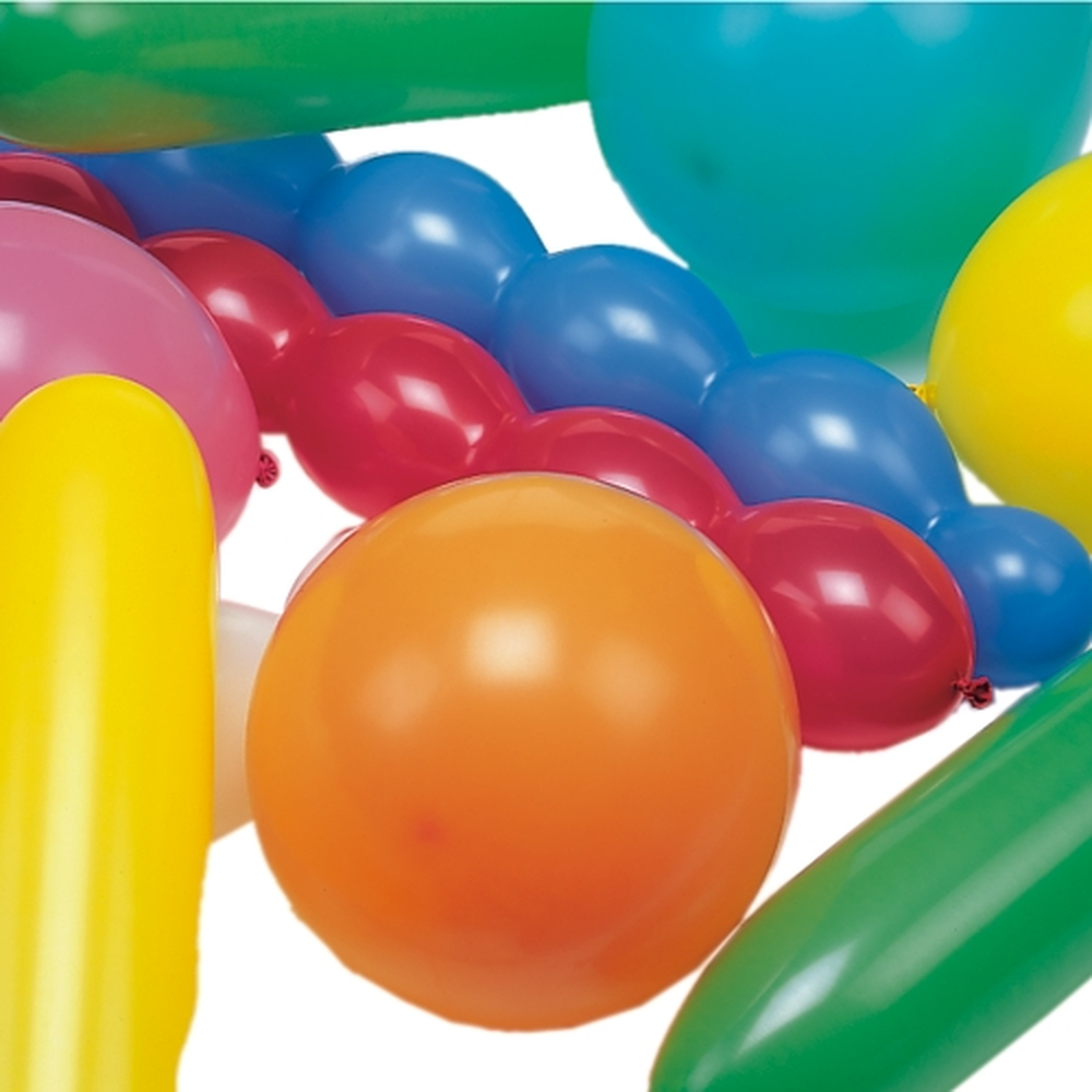 Papstar Luftballons farbig sortiert "verschiedene Formen", extra groß