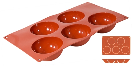 Contacto Silikon-Backmatte Halbkugel, 8 cm
