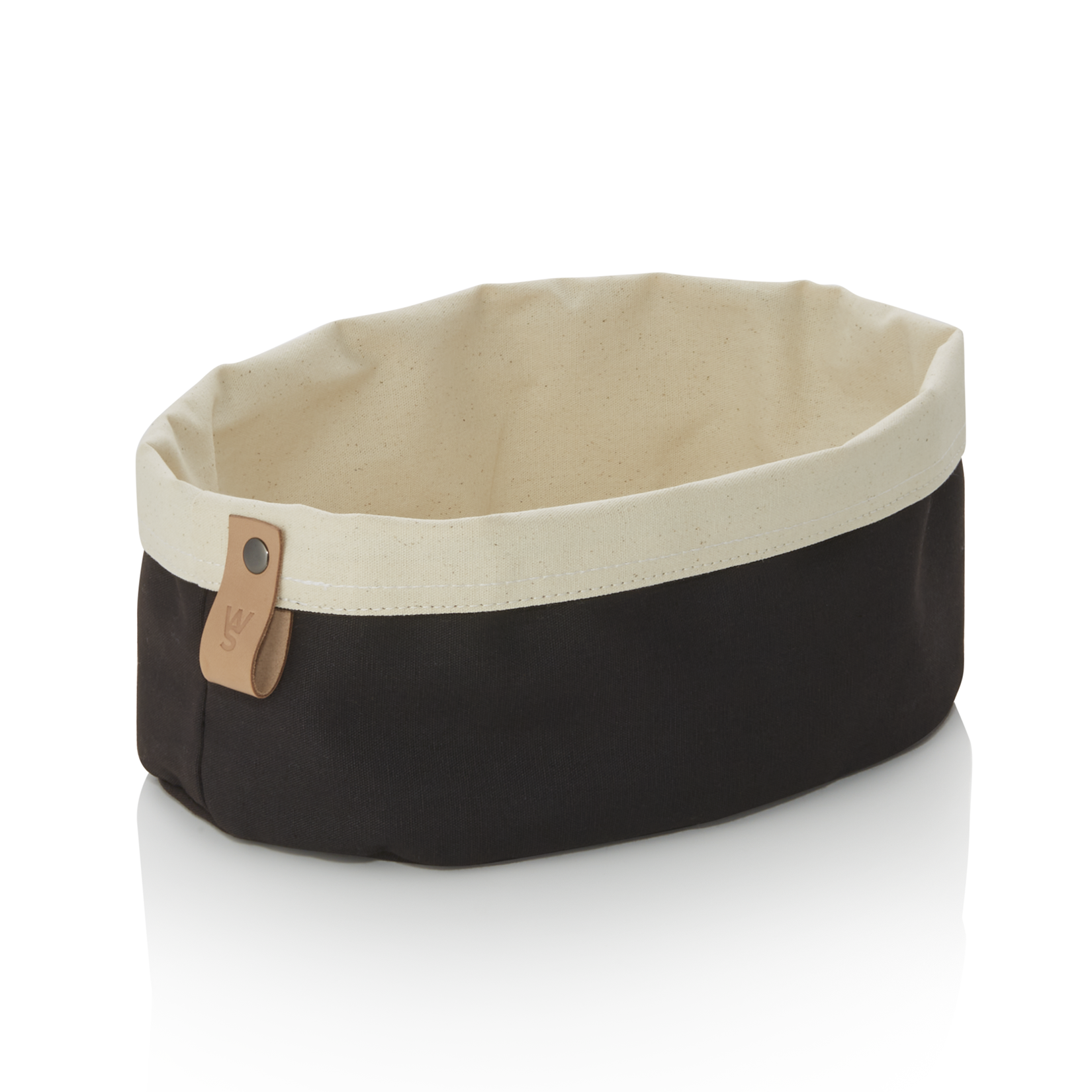 WAS Brottasche FLIP COTTON, 25 x 18 x 12 cm, schwarz/cream, Canvas