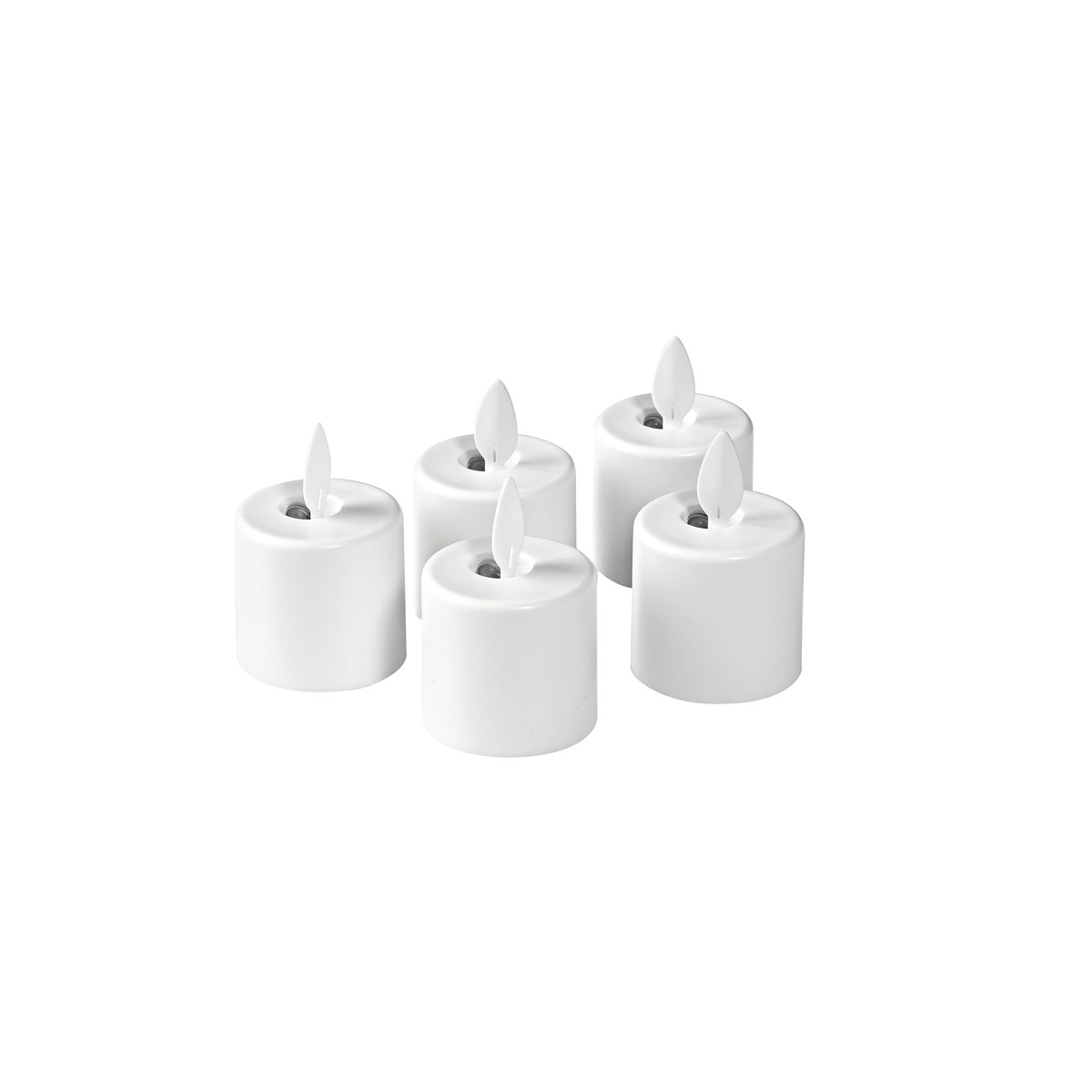 Duni 5er Set Ersatzlampen, LED Moving Flame 38 x 36 mm warm white
