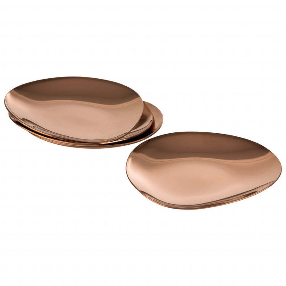 APS Teller, 4er Set -PEBBLES- 9 x 9 cm, H: 1 cm