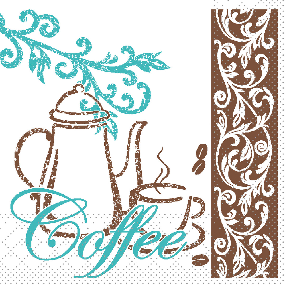 Mank Serviette Coffee 24 x 24 cm 1/4 Falz