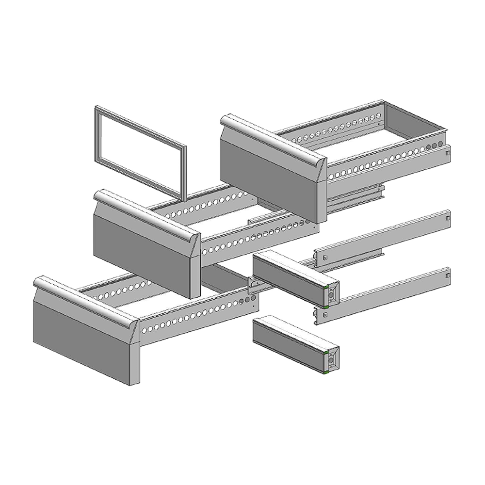 RM Gastro Schubladen 1/3 (3 St.) für SCH 850 mm / RM - ZS 3Z