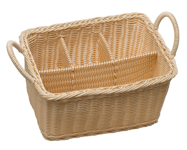 APS Besteck-Korb -ECONOMIC- 26 x 18 cm, H: 15 cm , Polypropylen, beige