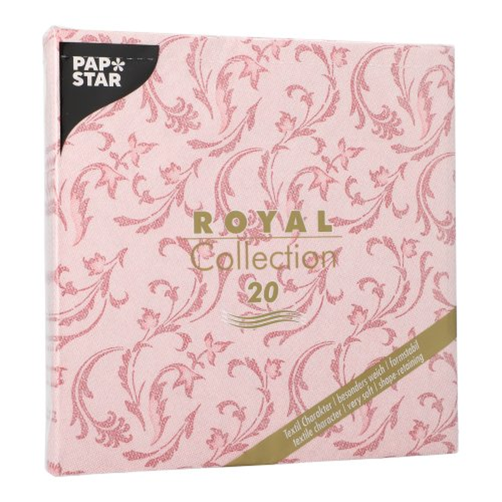 PAPSTAR Servietten ROYAL Collection 1/4-Falz 40 cm x 40 cm bordeaux Damas