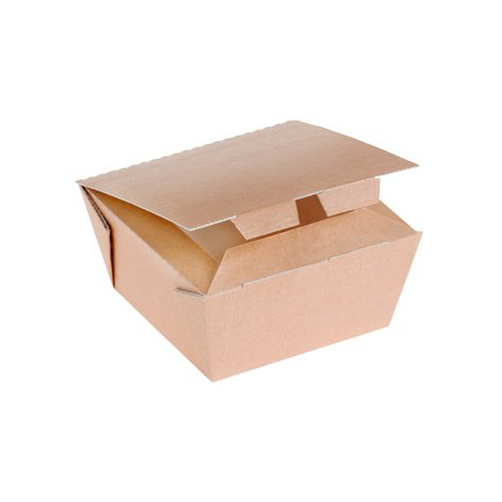 Pacovis Food Box Kraft braun klein, 100x100x60mm