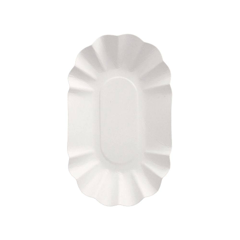 Papstar Schalen, Pappe "pure" oval 9 cm x 16 cm x 3 cm weiss