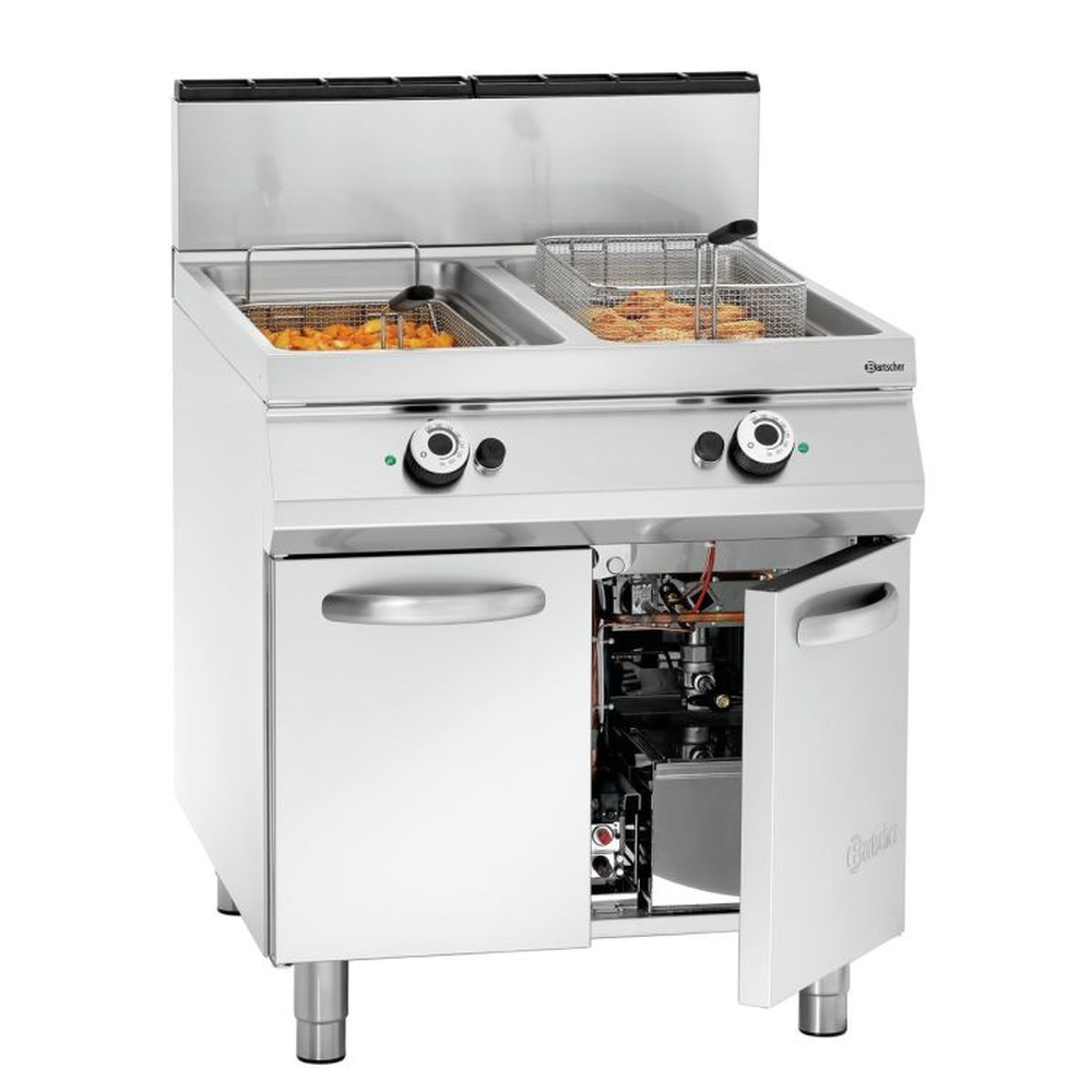 Bartscher Gas-Standfritteuse, 2 Becken