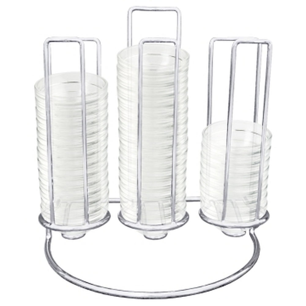 Contacto Stapelgestell für Schalen 6 cm aus Glas (mit 54 Glasschalen)